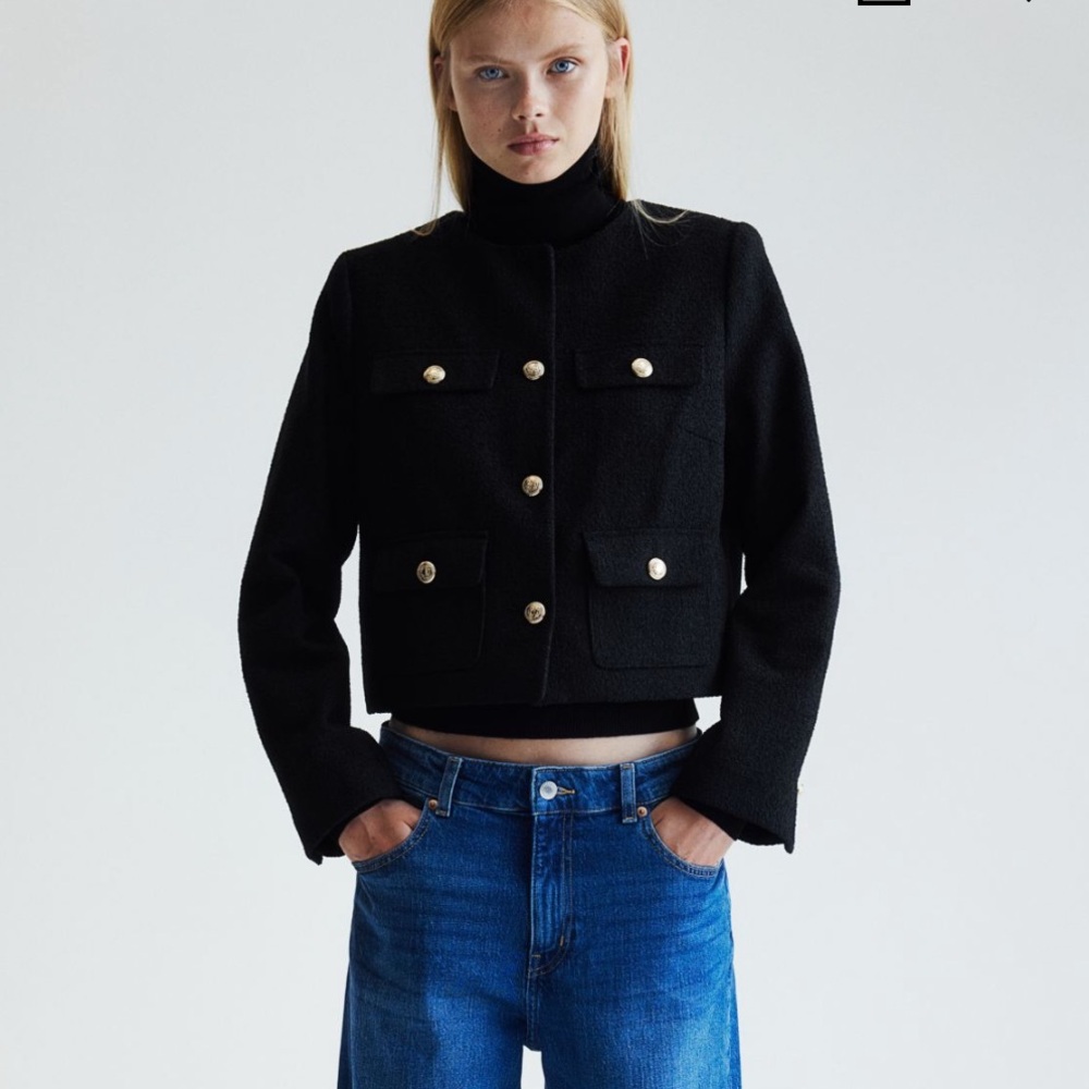 H&M Boucle Crop jacket